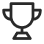 Black outline of a trophy against a white background